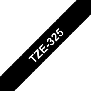 Brother Ruban encreur TZE325 TZE-325 Blanc sur Noir