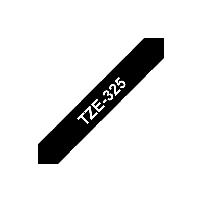 Brother Ruban encreur TZE325 TZE-325 Blanc sur Noir