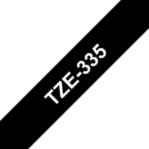 Brother Ruban encreur TZE335 TZE-335 Blanc sur Noir