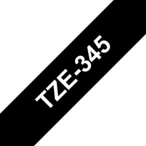Brother Ruban encreur TZE345 TZE-345 Blanc sur Noir