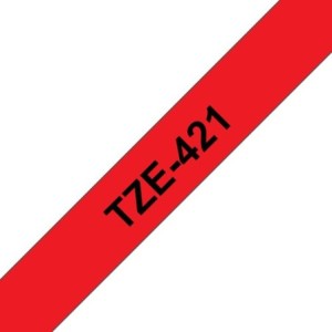 Brother Ruban encreur TZE421 TZE-421 Noir sur rouge