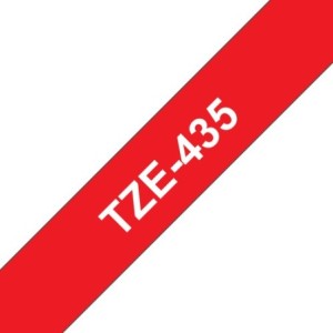 Brother Ruban encreur TZE435 TZE-435 Blanc sur rouge