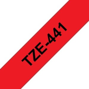 Brother Ruban encreur TZE441 TZE-441 Noir sur rouge