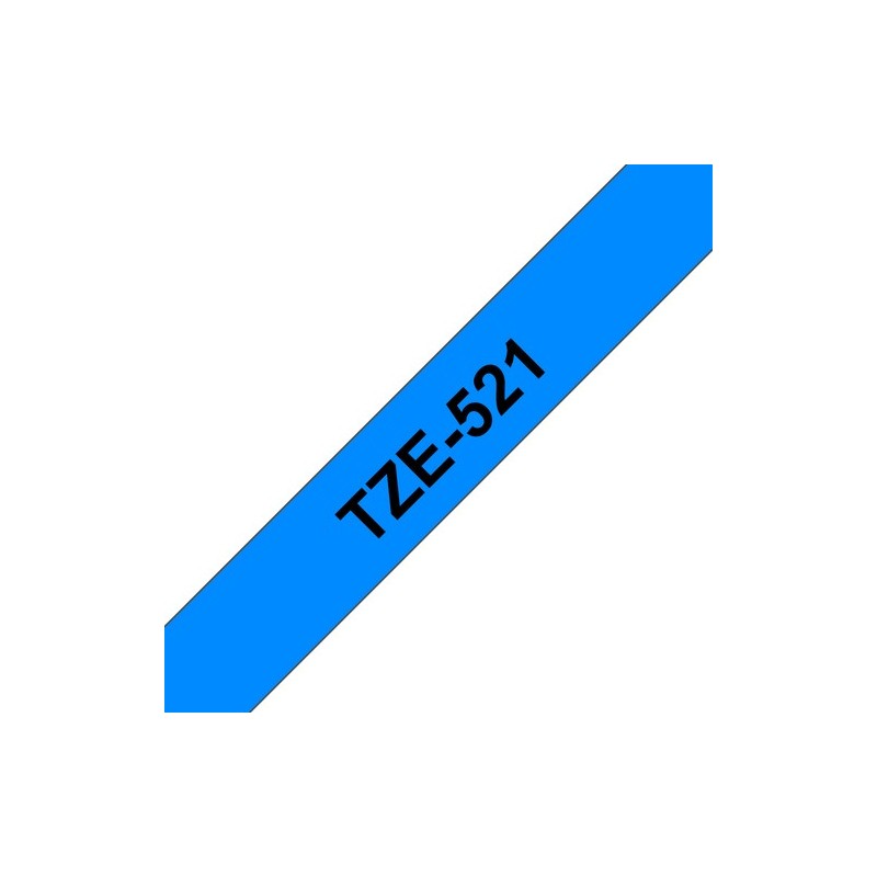 Brother Ruban encreur TZE521 TZE-521 Noir sur Bleu