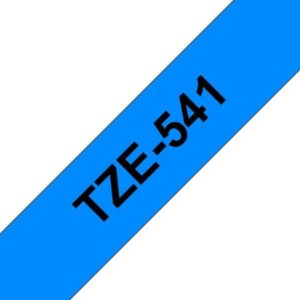 Brother Ruban encreur TZE541 TZE-541 Noir sur Bleu