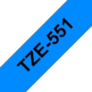 Brother Ruban encreur TZE551 TZE-551 Noir sur Bleu