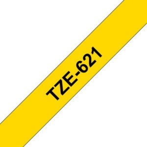 Brother Ruban encreur TZE621 TZE-621 Noir sur Jaune