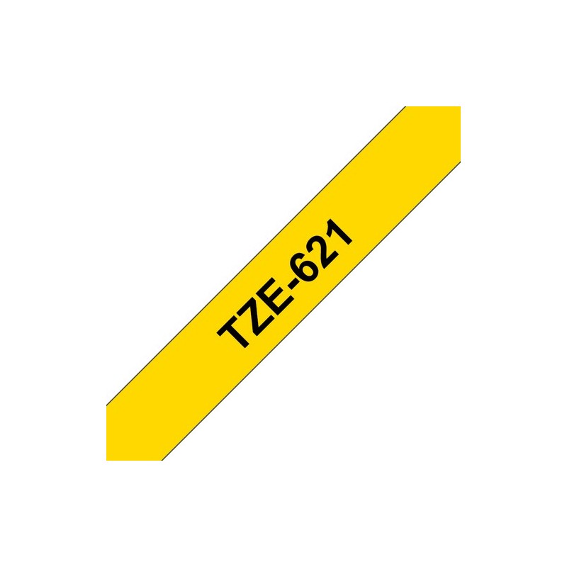 Brother Ruban encreur TZE621 TZE-621 Noir sur Jaune
