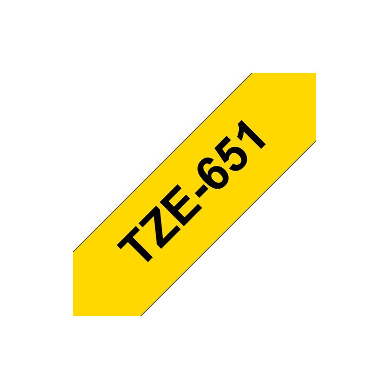 Brother Ruban encreur TZE651 TZE-651 Noir sur Jaune