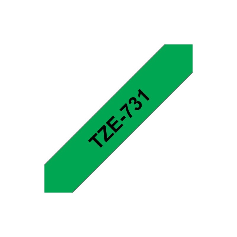 Brother Ruban encreur TZE731 TZE-731 Noir sur vert