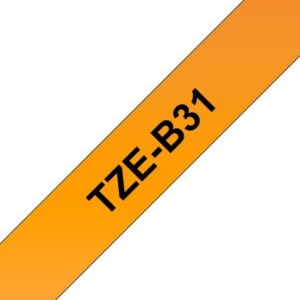Brother Ruban encreur TZEB31 TZE-B31 Noir sur Orange