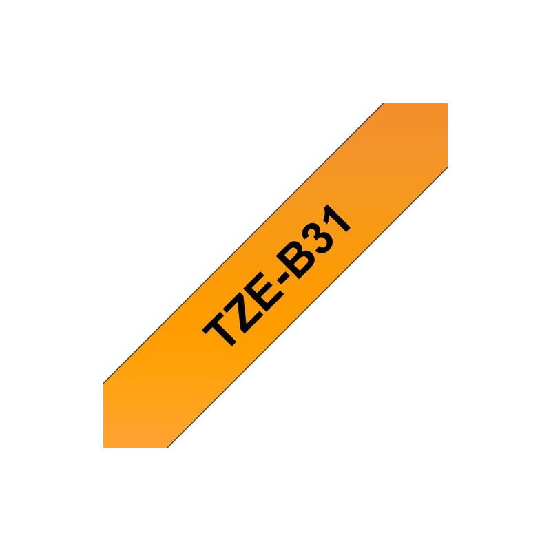 Brother Ruban encreur TZEB31 TZE-B31 Noir sur Orange