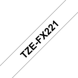 Brother Ruban encreur TZEFX221 TZE-FX221 Noir sur Blanc