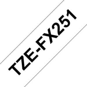 Brother Ruban encreur TZEFX251 TZE-FX251 Noir sur Blanc