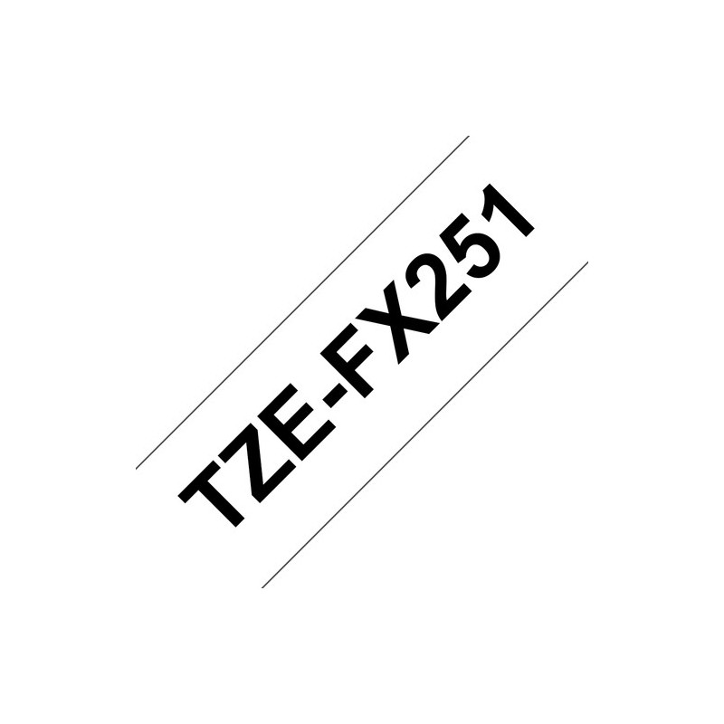 Brother Ruban encreur TZEFX251 TZE-FX251 Noir sur Blanc