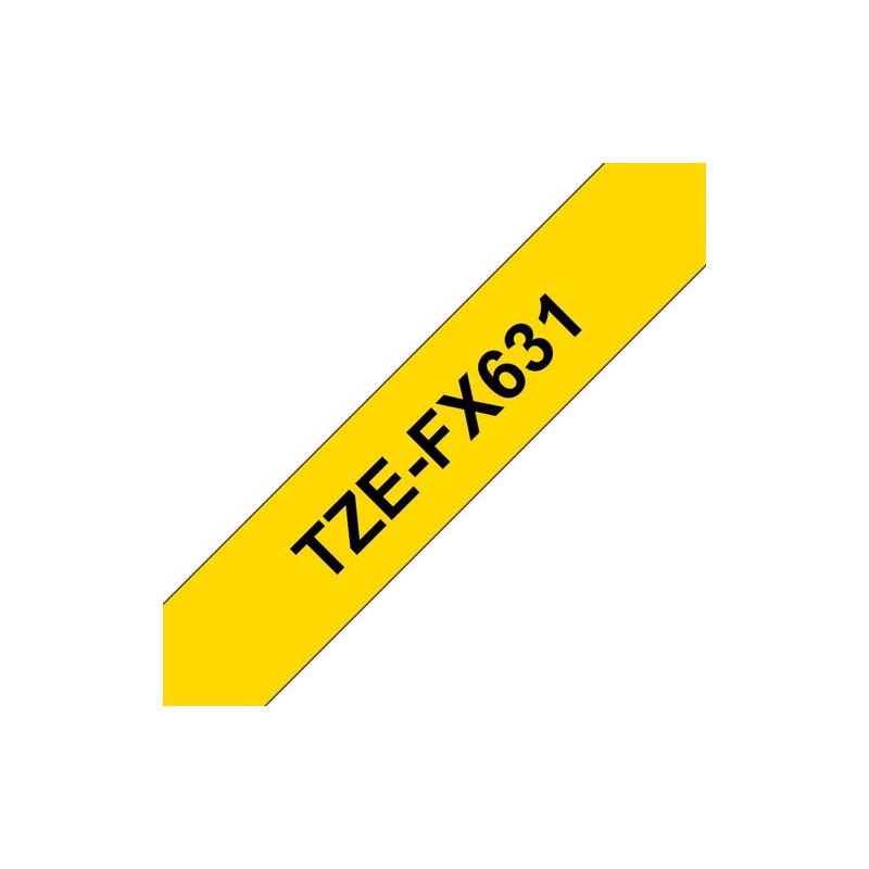 Brother Ruban encreur TZEFX631 TZE-FX631 Noir sur Jaune