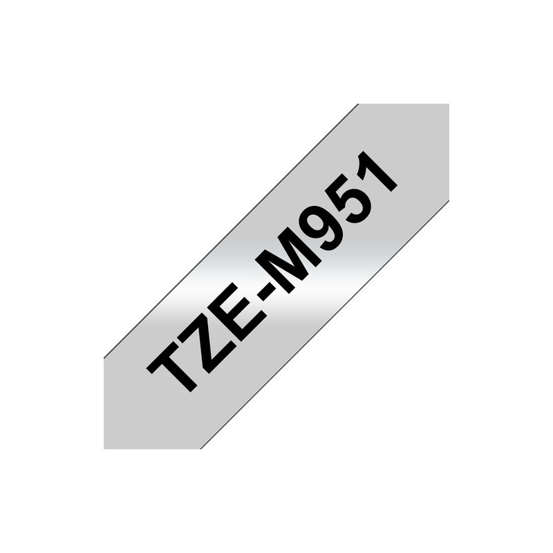 Brother Ruban encreur TZEM951 TZE-M951 Noir sur argent