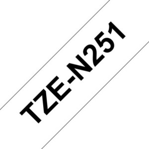 Brother Ruban encreur TZEN251 TZE-N251 Noir sur Blanc