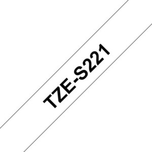 Brother Ruban encreur TZES221 TZE-S221 Noir sur Blanc