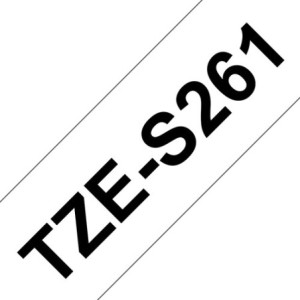 Brother Ruban encreur TZES261 TZE-S261 Noir sur Blanc