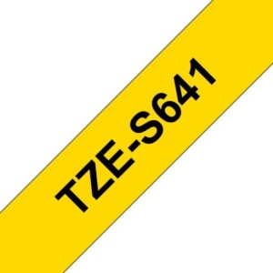 Brother Ruban encreur TZES641 TZE-S641 Noir sur Jaune