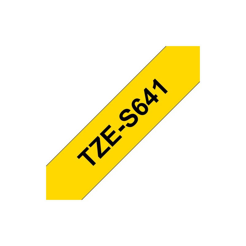 Brother Ruban encreur TZES641 TZE-S641 Noir sur Jaune